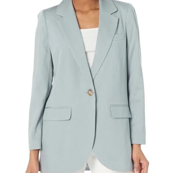 Madewell $178 Light Blue Larsen Blazer in Drapeweave LG (10-12) EUC - Picture 5 of 11